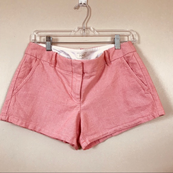 J. Crew Pants - J Crew Factory Oxford shorts. Color salmon. Size 4